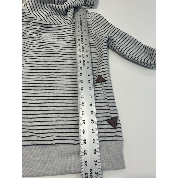 NAKETANO Darth X Striped Funnel Neck Pullover Hoodie Sweatshirt Size Small - Picture 7 of 7